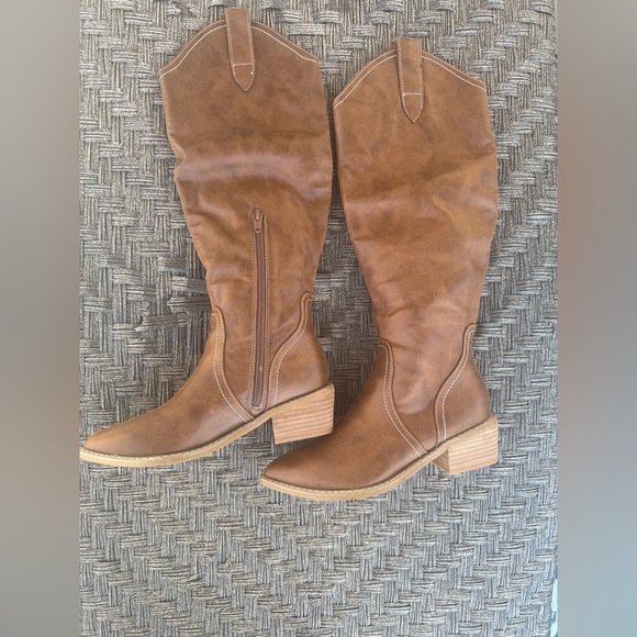 Oasis Society Shoes - New Charlee Brown Knee High Boots